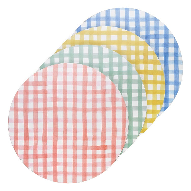Placemats - Colourful Gingham - Set of 4 Round