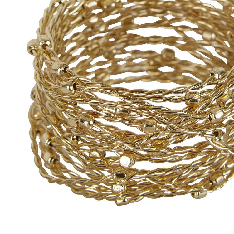 Gold Thread Bead Napkin Ring