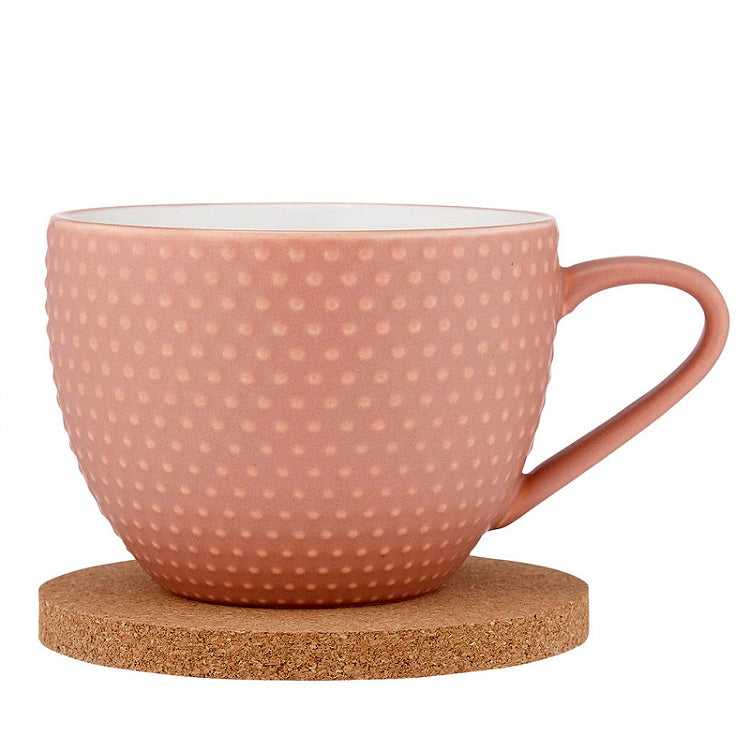 Abode Textured Mug & Coaster Set - Terracotta