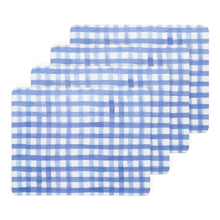 Placemats - Blue Gingham - Set of 4