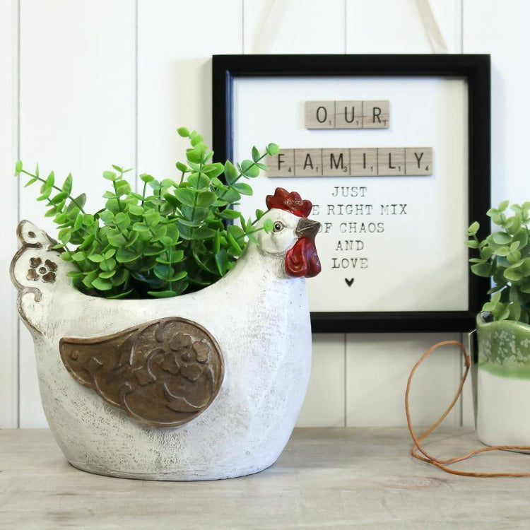 chicken planter pot Chicken Planter | Farmhouse Style Decor