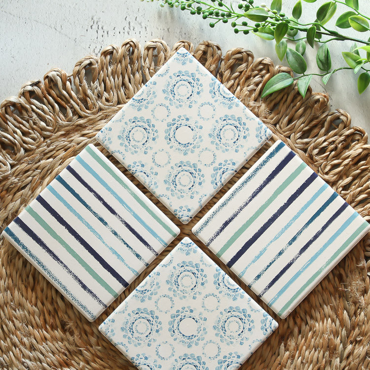Coasters - Blue Pattern - Set of 4