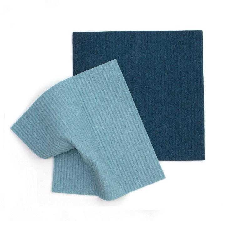 Biodegradable Dish Cloth - Marine Blue Set of 2