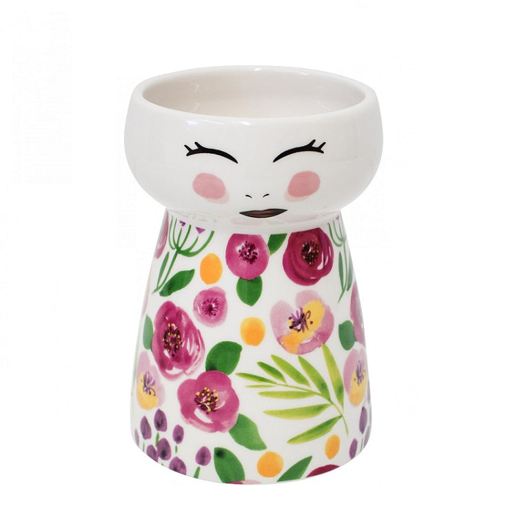 Ceramic Face Vase - Ranunculus