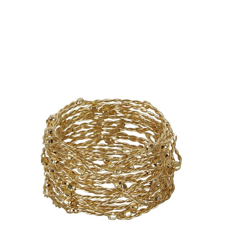 Gold Thread Bead Napkin Ring