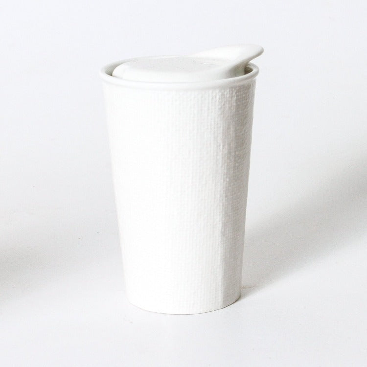 It's a Keeper Ceramic Cup - White Linen - Tall