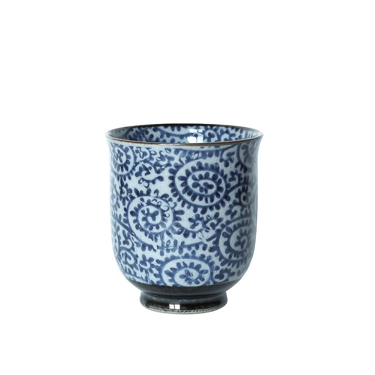 Japanese Tea Cup - Spiral Blue
