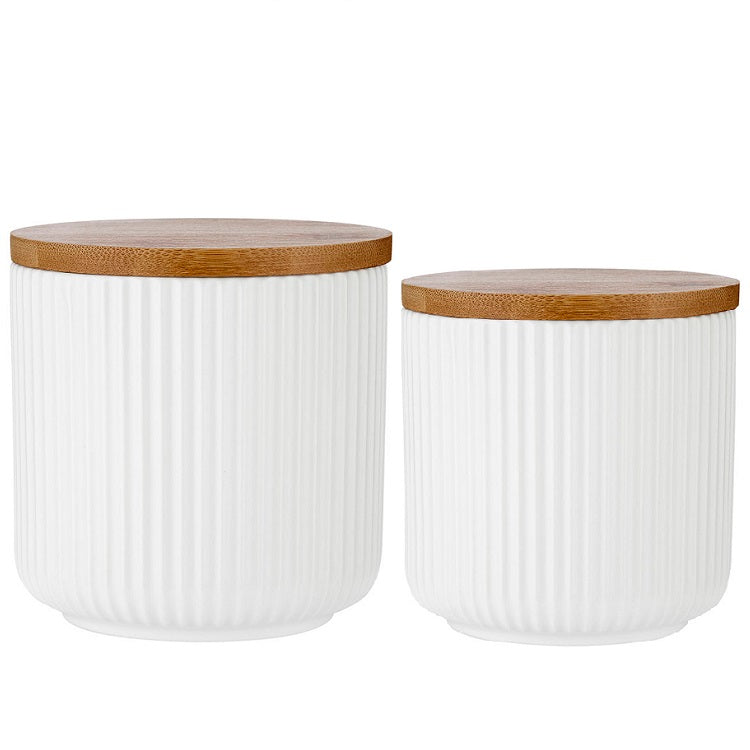 White Contemporary Canisters | Tableware online at maisie & clare