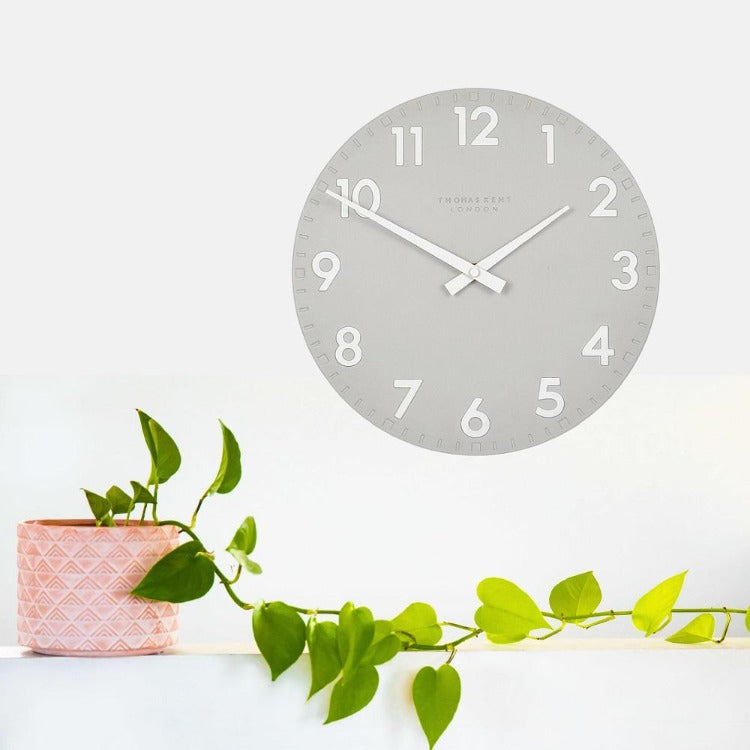 Thomas Kent Camden Wall Clock - Light Grey - 30cm
