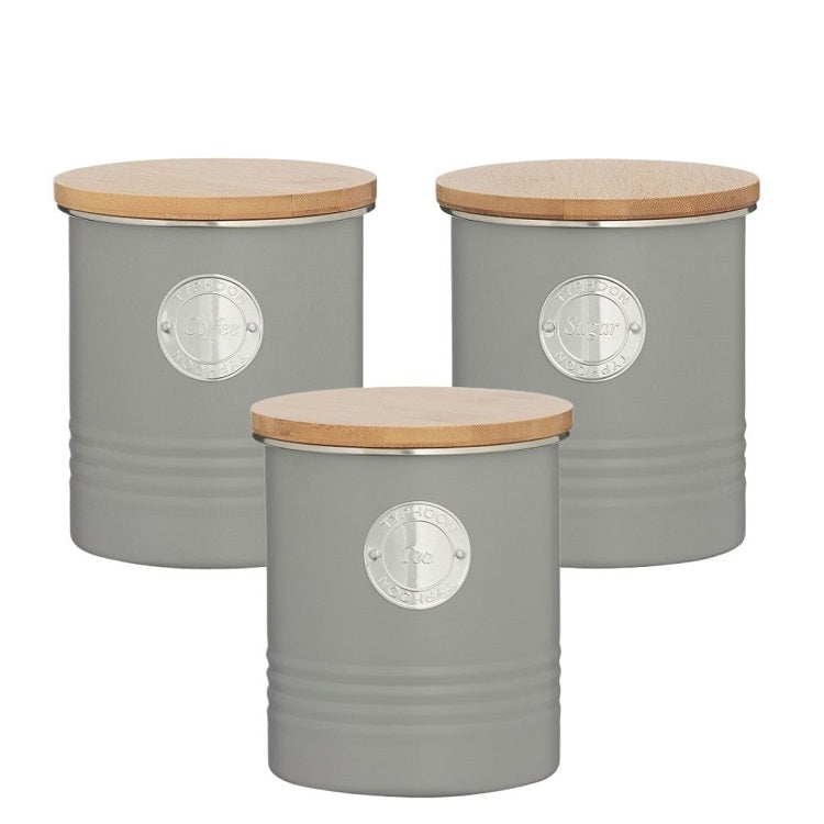 Typhoon Canisters - Grey Set of 3 online at maisie & clare