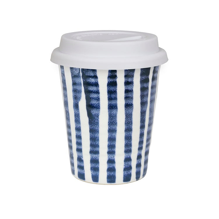 Carousel Cup - Indigo Brush Stripe - Large